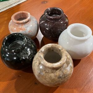 Black and Brown Ceramic Accent Vases Set